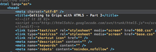 HTML5 Code